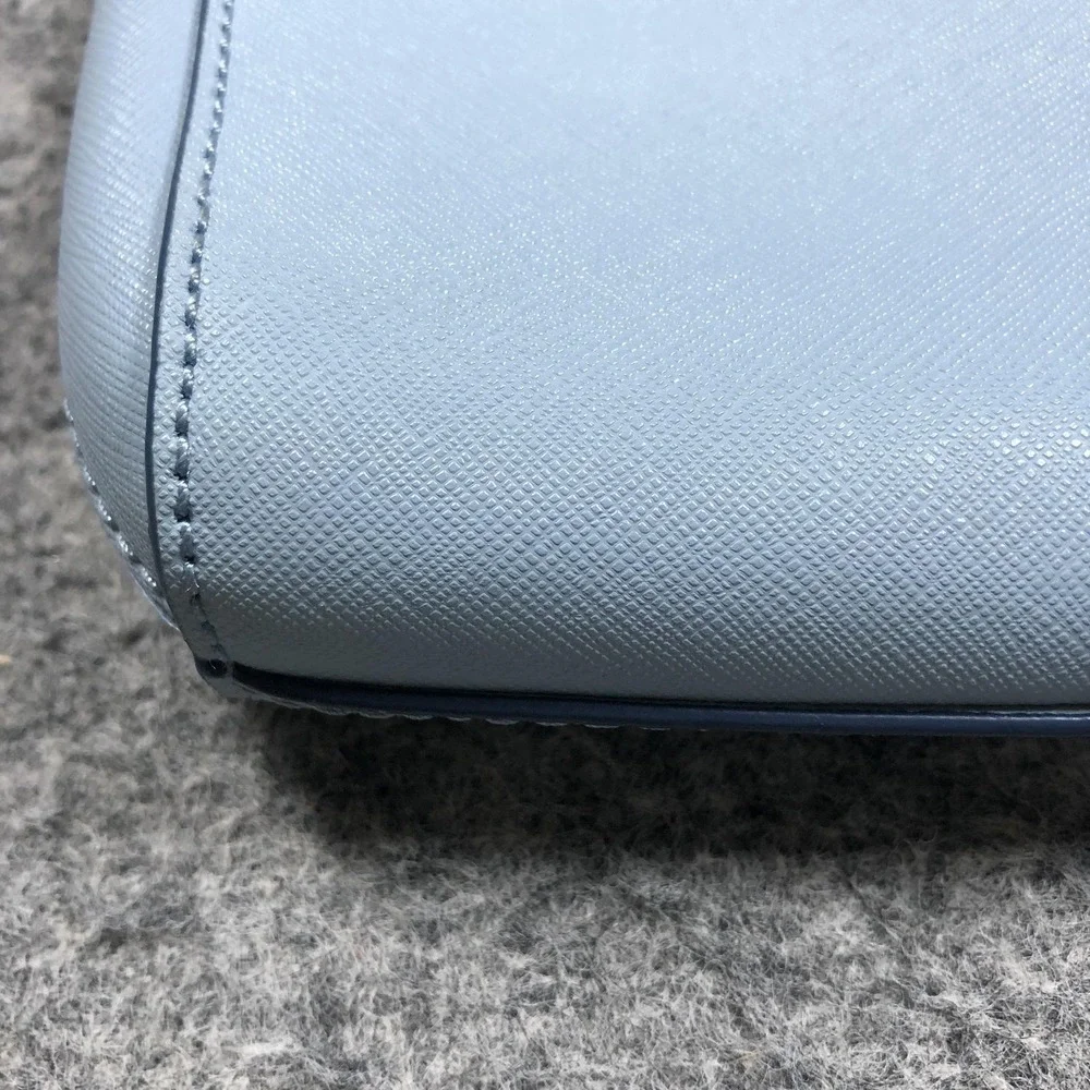 Kate Spade Crossbody Bag Womens Small Light Blue Leather Chain Strap Purse